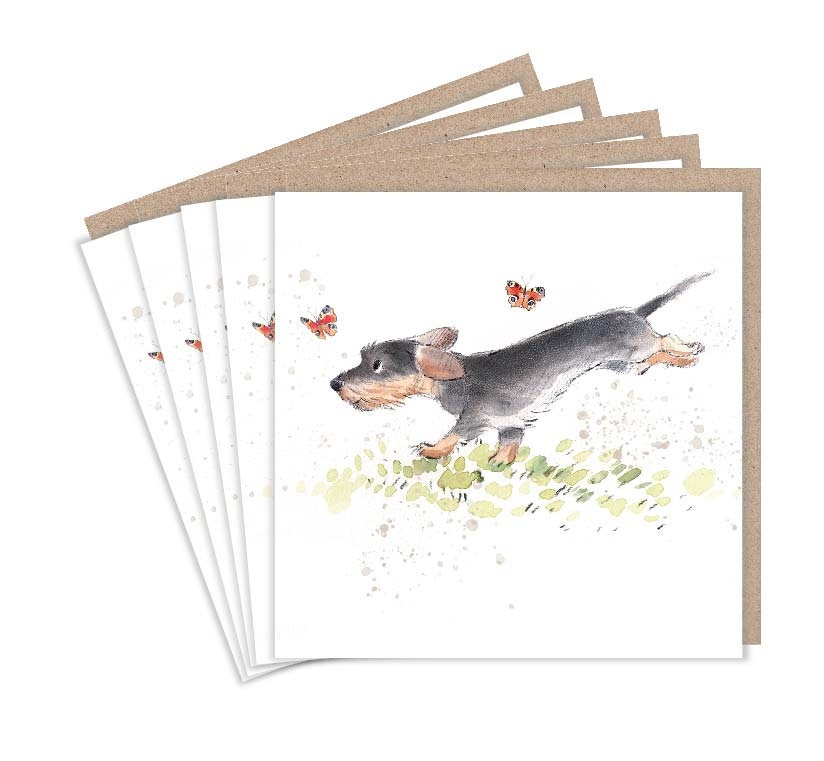 Notecard pack - 5 small quality cards with brown recycled envelopes (125 x 125mm)