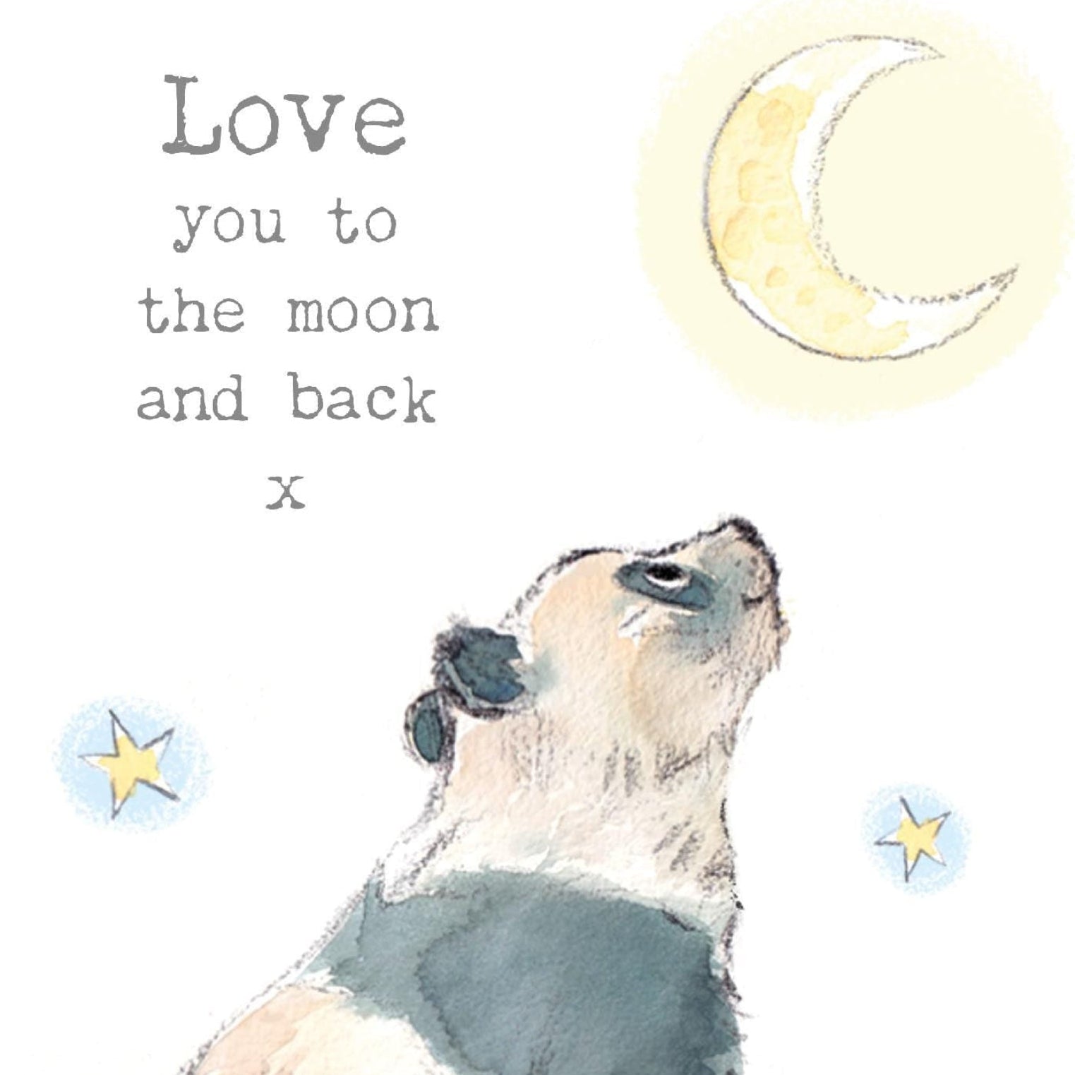 Giant Greeting Card! - Extra Large Card A4 - 210 x 297 mm - Love you to the moon and back - Panda XL015