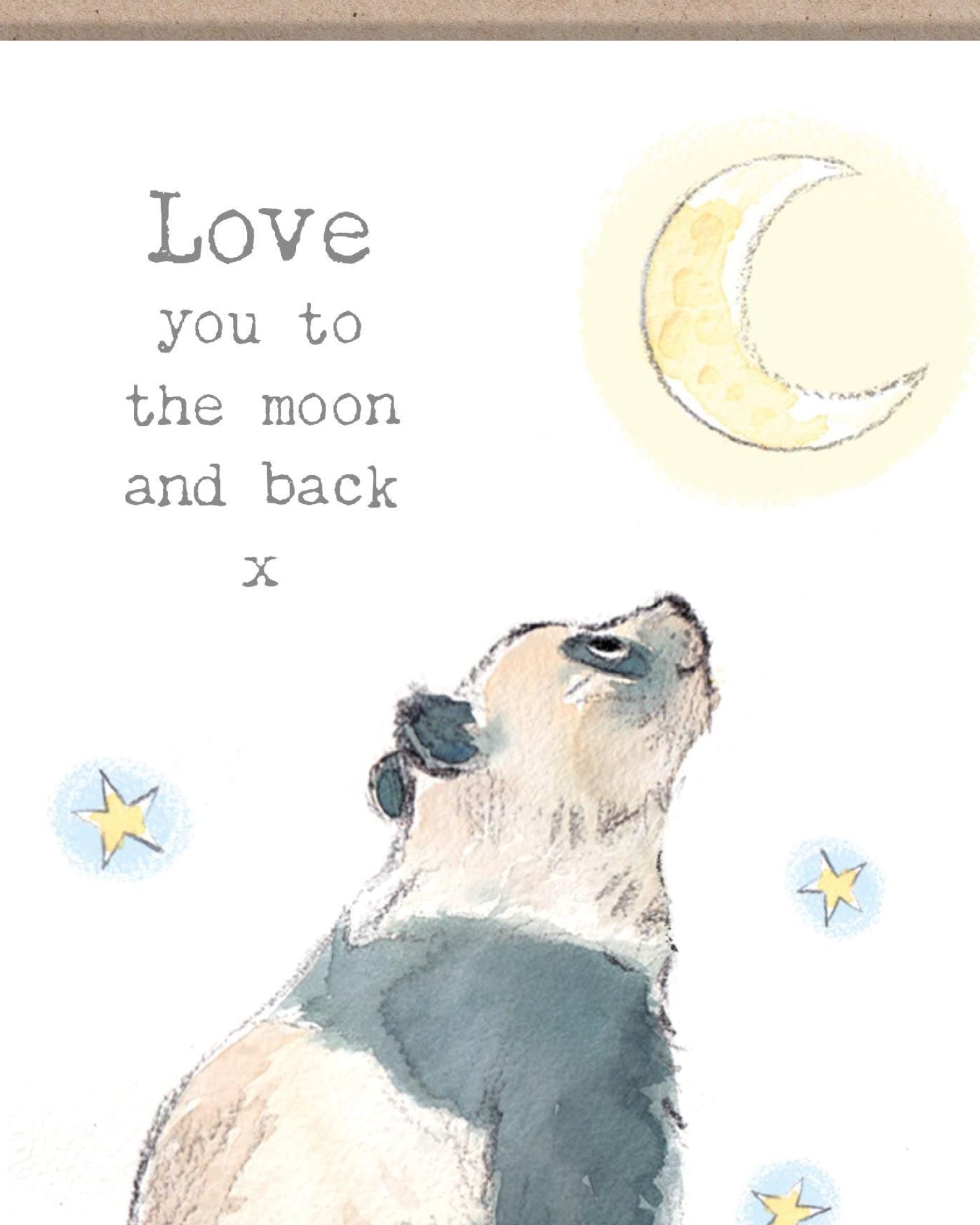 Giant Greeting Card! - Extra Large Card A4 - 210 x 297 mm - Love you to the moon and back - Panda XL015