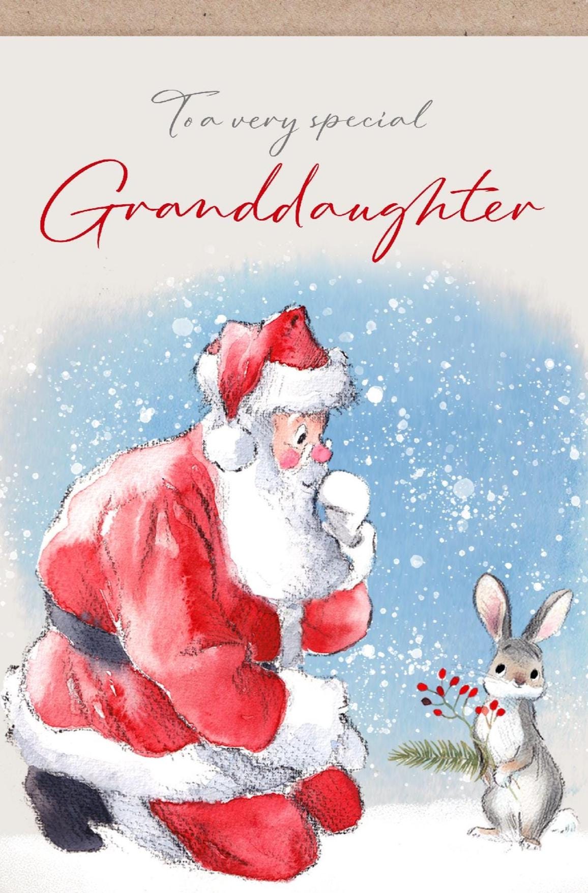 Extra Large Card (A4) - Granddaughter Christmas Card - - 210 x 297 mm  - XL013