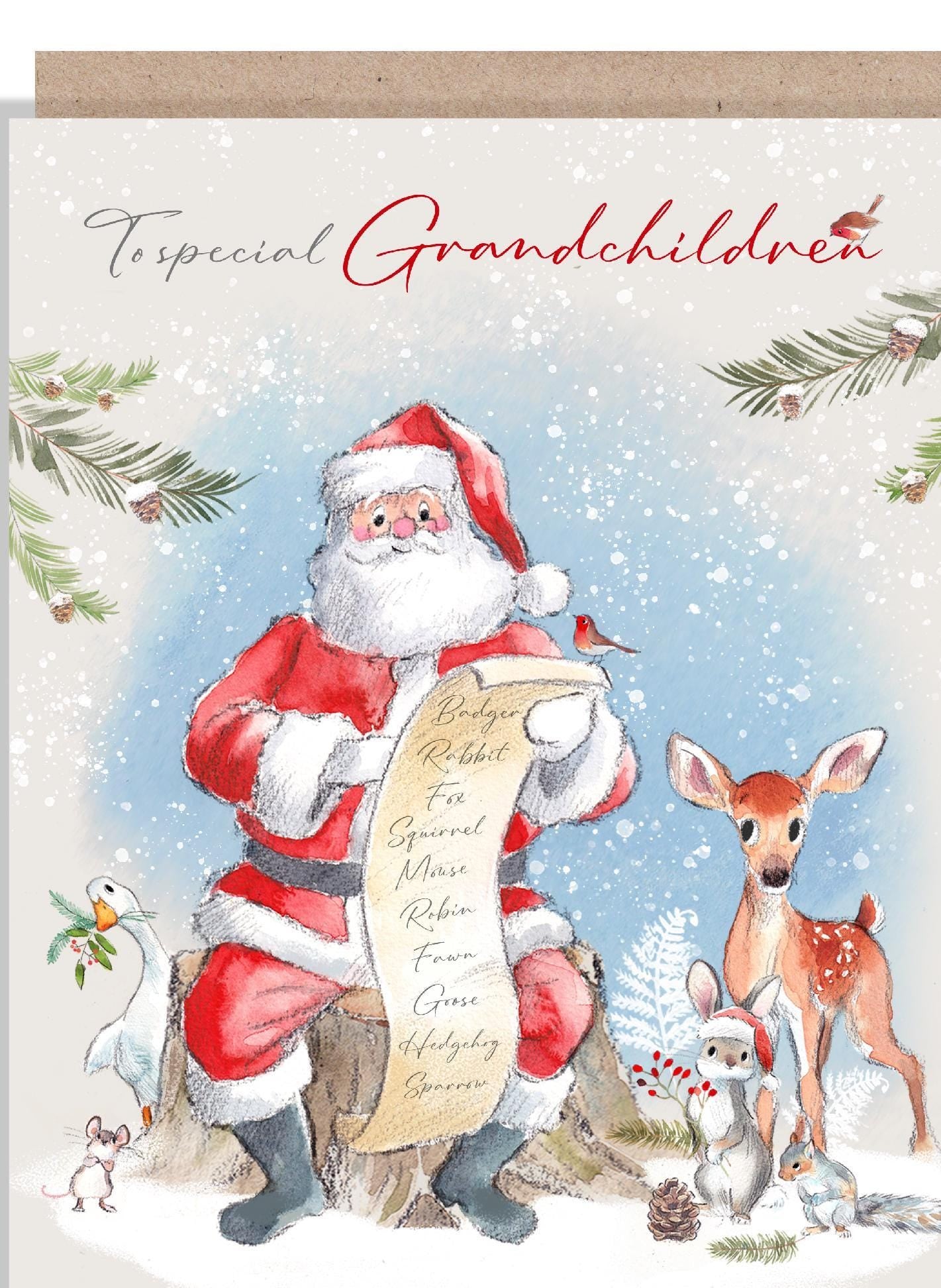 Extra Large Card (A4) - Grandchildren Christmas Card - - 210 x 297 mm  - XL010