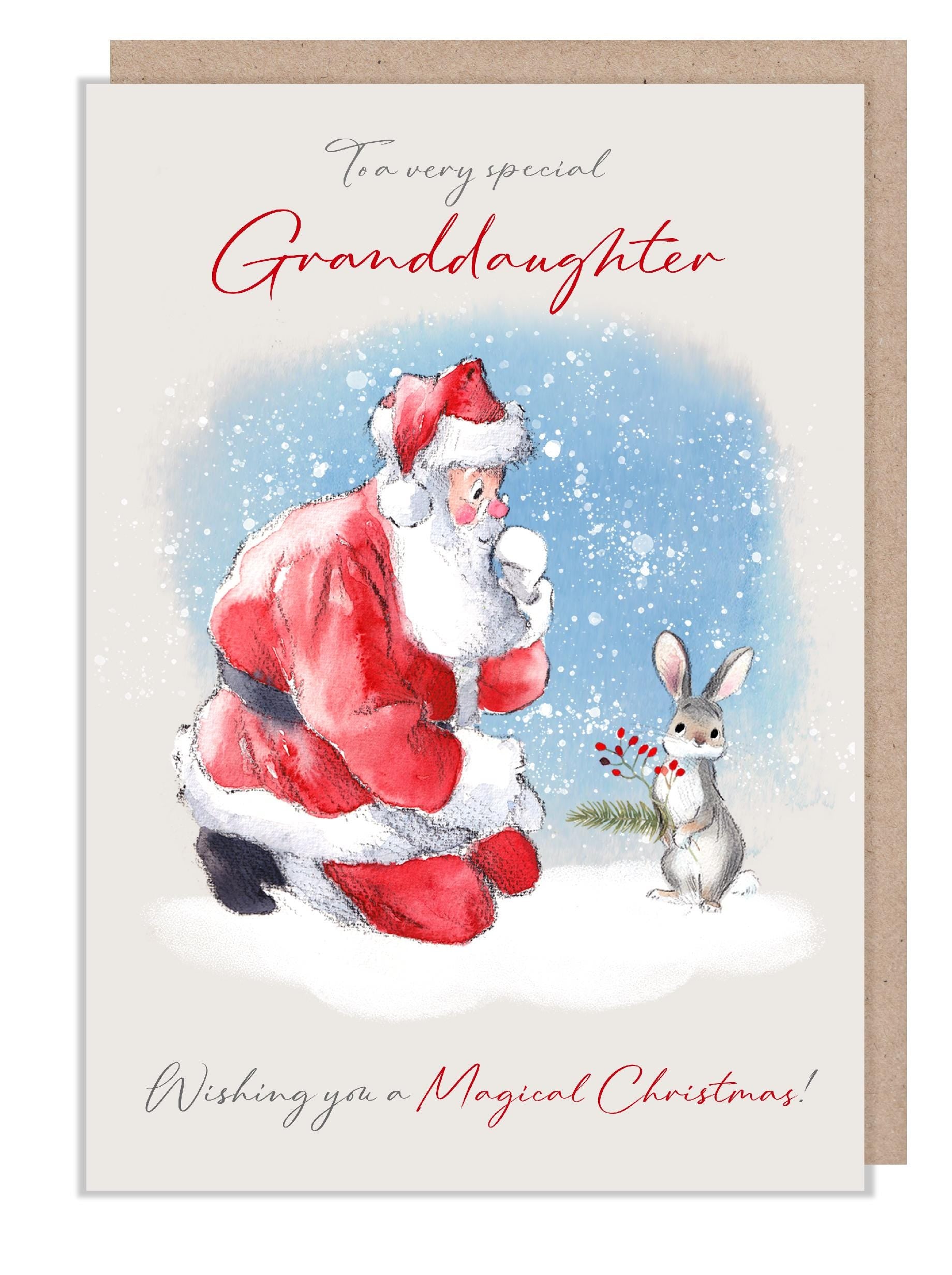 Extra Large Card (A4) - Granddaughter Christmas Card - - 210 x 297 mm  - XL013