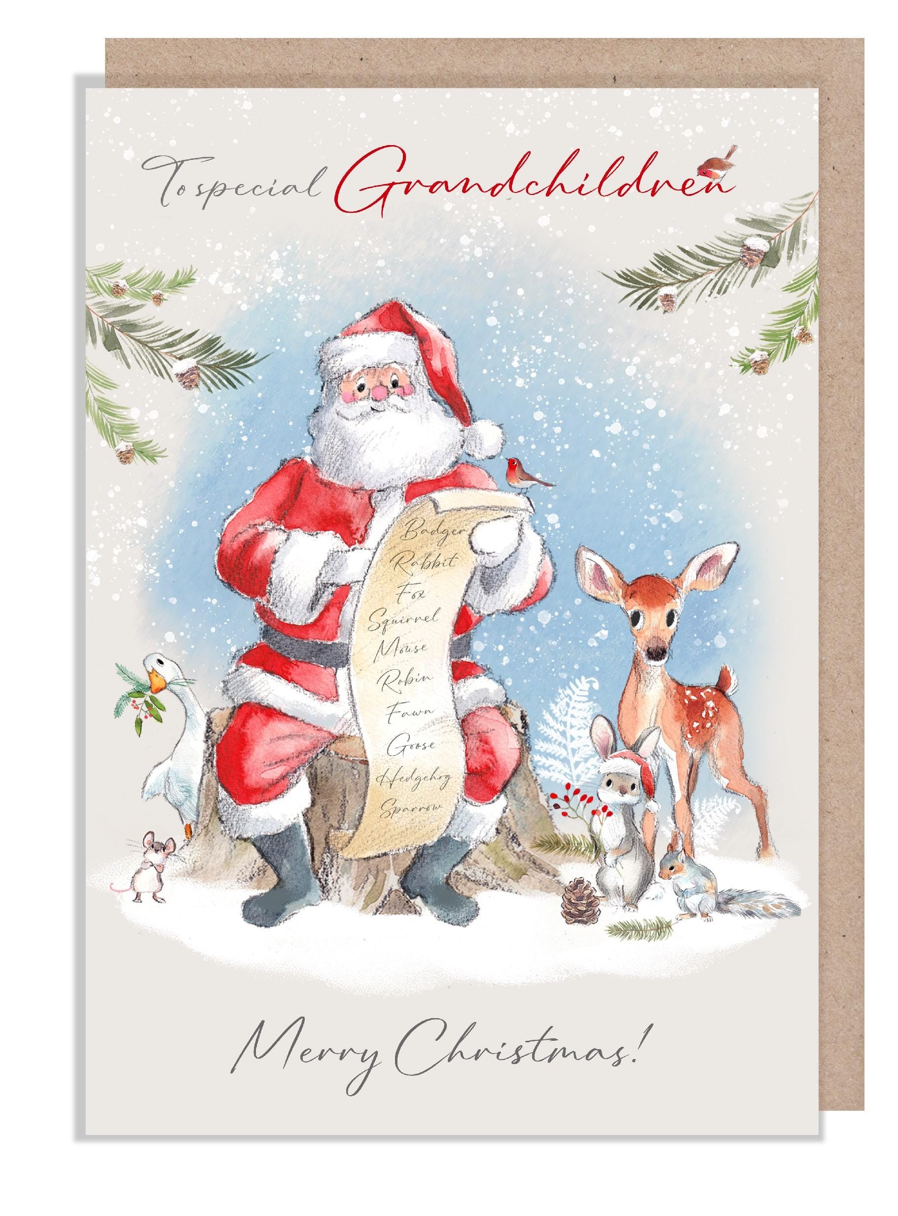 Extra Large Card (A4) - Grandchildren Christmas Card - - 210 x 297 mm  - XL010